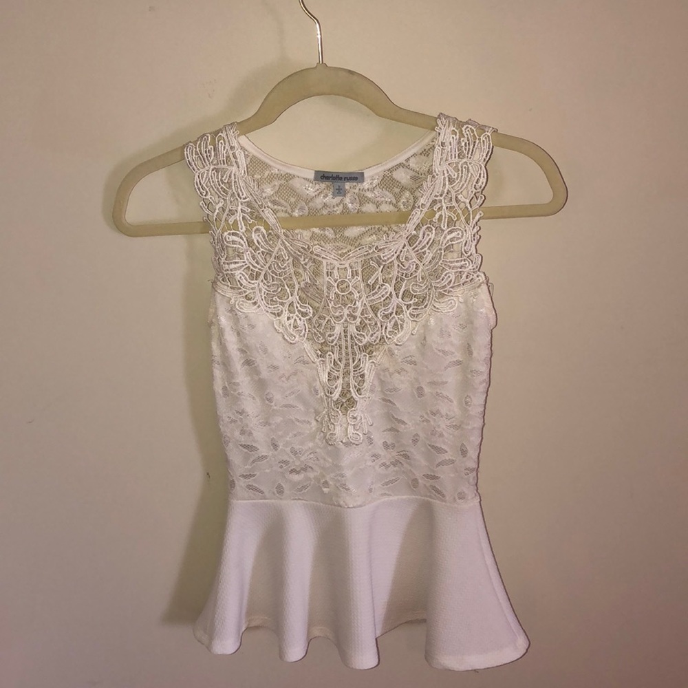 White lace top